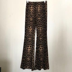 Stretch Leopard Flares Great Condition